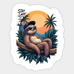 Slothful Serenity: Embracing the Lazy Life Sticker
